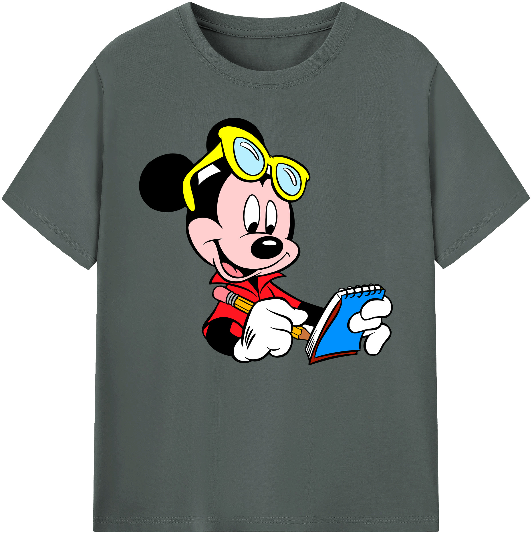 ミッキーマウス Mickey Mouse 綿100％ メンズ半袖Tシャツ｜肌触りやわらか＆通気性